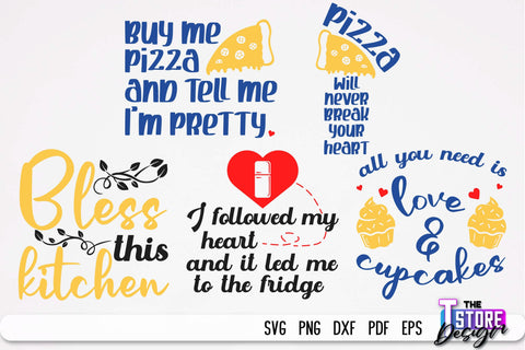 Kitchen SVG Bundle | Kitchen Quotes Design | Home SVG | Home Chef Design SVG The T Store Design 
