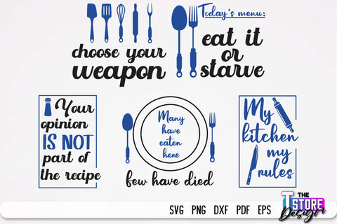 Kitchen SVG Bundle | Kitchen Quotes Design | Home SVG | Home Chef Design SVG The T Store Design 