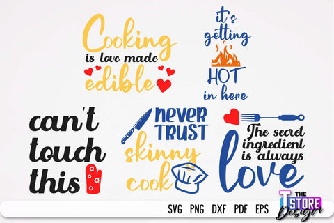 Kitchen SVG Bundle | Kitchen Quotes Design | Home SVG | Home Chef Design SVG The T Store Design 