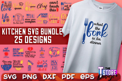 Kitchen SVG Bundle | Kitchen Quotes Design | Home SVG | Home Chef Design SVG The T Store Design 