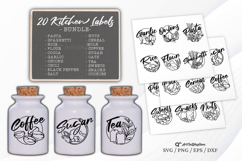 Kitchen Svg, Kitchen Labels Svg, Pantry Label Svg Bundle, Pantry Labels Svg SVG Artinrhythm shop 