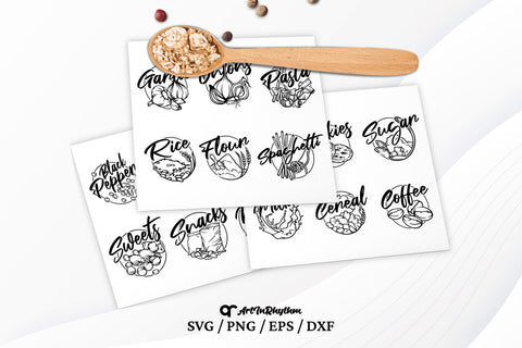 Kitchen Svg, Kitchen Labels Svg, Pantry Label Svg Bundle, Pantry Labels Svg SVG Artinrhythm shop 