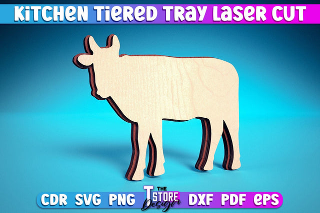 Kitchen Tiered Tray Laser Cut | Tiered Tray Laser Cut Design | CNC Files SVG The T Store Design 