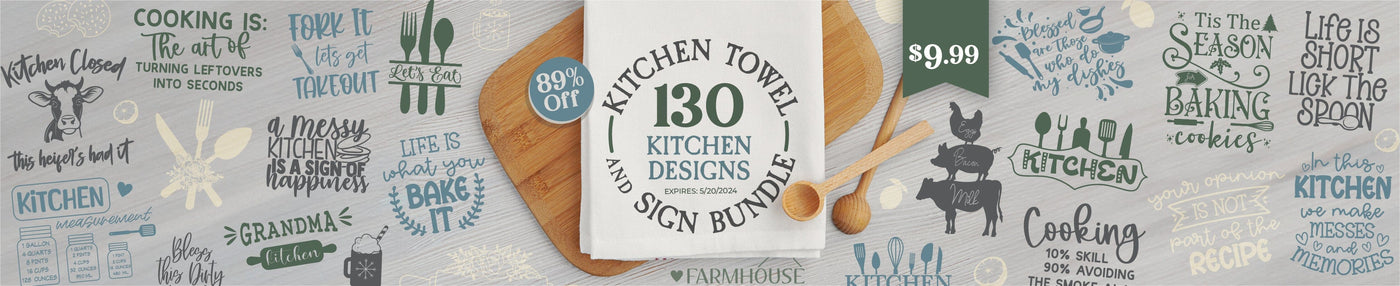 Kitchen Towel and Sign Bundle