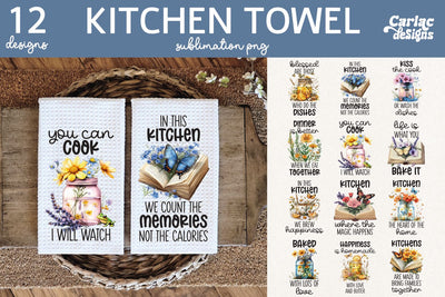 Kitchen Towel Sublimation Bundle Sublimation Carla C Designs 