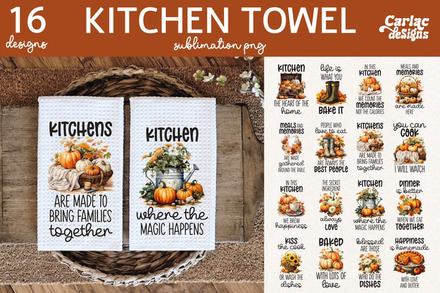 Kitchen Towel Sublimation Bundle Sublimation Carla C Designs 