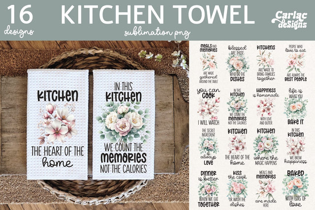 Kitchen Towel Sublimation Bundle Sublimation Carla C Designs 