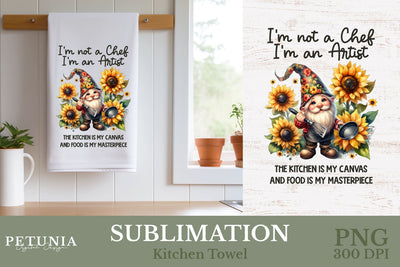 Kitchen Towel Sublimation Design Png | Kitchen Sublimation Sublimation Petunia Digital Design 