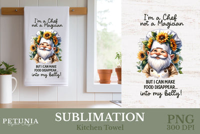 Kitchen Towel Sublimation Design Png | Kitchen Sublimation Sublimation Petunia Digital Design 