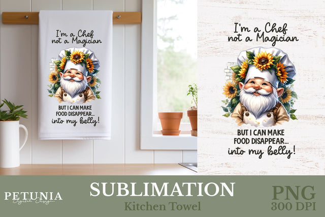 Kitchen Towel Sublimation Design Png | Kitchen Sublimation Sublimation Petunia Digital Design 