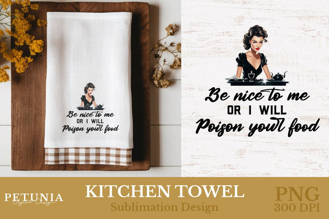Kitchen Towel Sublimation Design | Sublimation PNG Sublimation Petunia Digital Design 