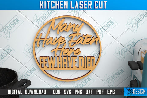 Kitchen Wall Sign Bundle | Wall Inscription Template | Kitchen Décor | CNC File SVG Fly Design 