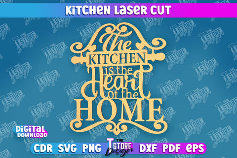 Kitchen Wall Sign Bundle | Wall Inscription Template | Kitchen Décor | CNC File SVG The T Store Design 