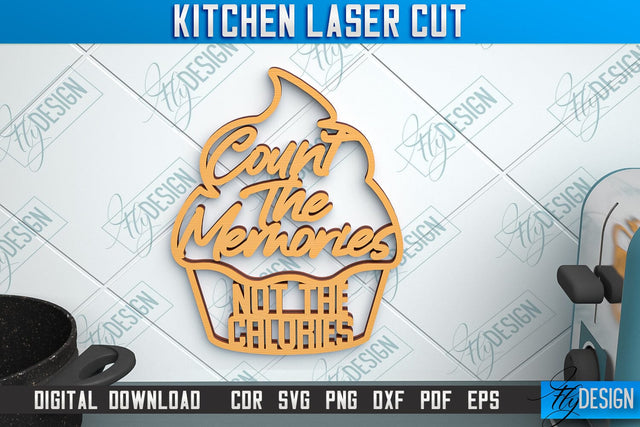 Kitchen Wall Sign | Wall Inscription Template | Kitchen Décor | CNC File SVG Fly Design 