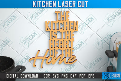 Kitchen Wall Sign | Wall Inscription Template | Kitchen Décor | CNC File SVG Fly Design 