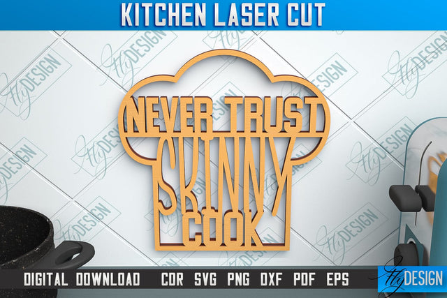 Kitchen Wall Sign | Wall Inscription Template | Kitchen Décor | CNC File SVG Fly Design 