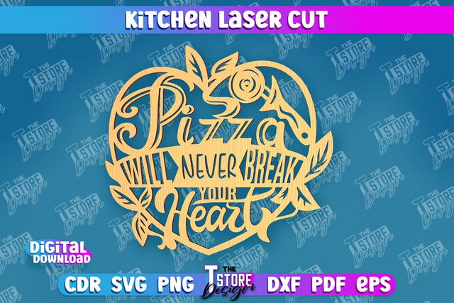 Kitchen Wall Sign | Wall Inscription Template | Kitchen Décor | CNC File SVG The T Store Design 