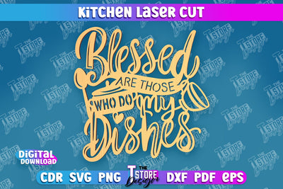 Kitchen Wall Sign | Wall Inscription Template | Kitchen Décor | CNC File SVG The T Store Design 