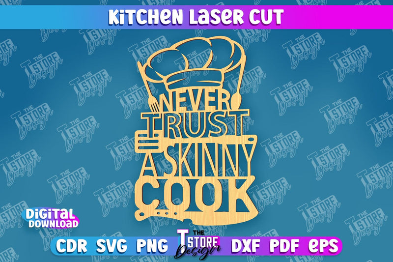 Kitchen Wall Sign | Wall Inscription Template | Kitchen Décor | CNC File SVG The T Store Design 