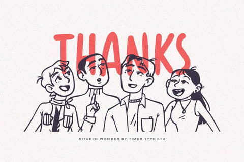 Kitchen Whisker - Playful Handwritten Display Font Font Timur type 