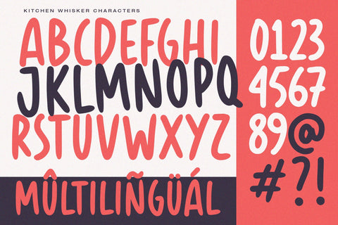 Kitchen Whisker - Playful Handwritten Display Font Font Timur type 