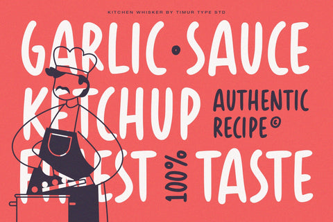 Kitchen Whisker - Playful Handwritten Display Font Font Timur type 