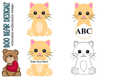 Kitten Clipart Sublimation Boo Bear Designz 