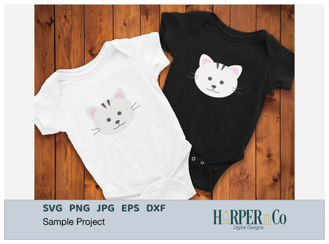 Kitten SVG PNG Cut EPS File SVG HarperNCo 