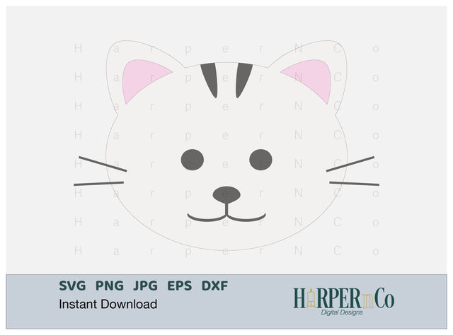 Kitten SVG PNG Cut EPS File SVG HarperNCo 