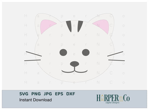 Kitten SVG PNG Cut EPS File SVG HarperNCo 