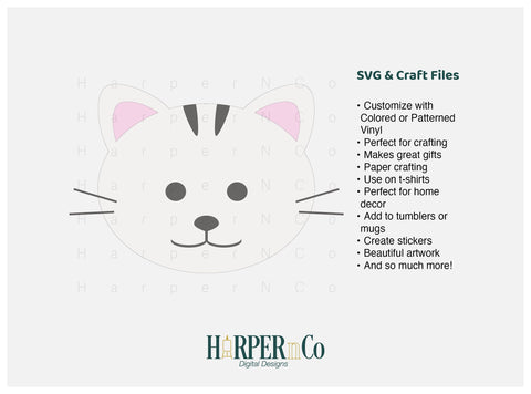 Kitten SVG PNG Cut EPS File SVG HarperNCo 