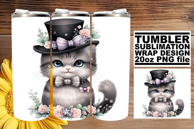 Kitty Lover's 20oz Tumbler Sublimation Sublimation afrosvg 