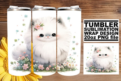 Kitty Lover's 20oz Tumbler Sublimation Sublimation afrosvg 