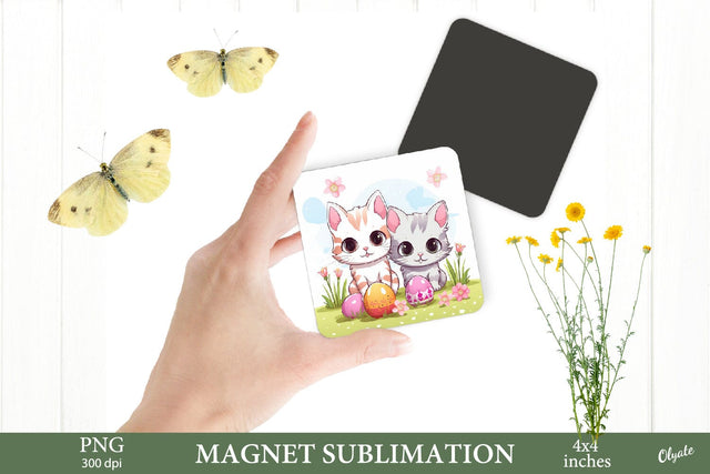 Kitty Magnet Sublimation PNG. Easter Kitty Sublimation PNG Sublimation Olga Terlyanskaya 