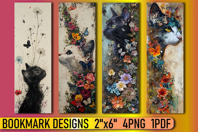 Kitty-Themed Sublimation Bookmark Prints Sublimation afrosvg 