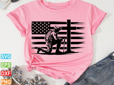 Kneeling Soldier SVG, Veteran, Army SVG artprintfile 