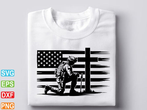 Kneeling Soldier SVG, Veteran, Army SVG artprintfile 