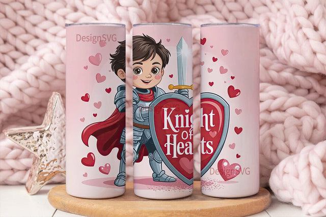 Knight of Hearts 20oz Tumbler Wrap Sublimation DesignSVG 