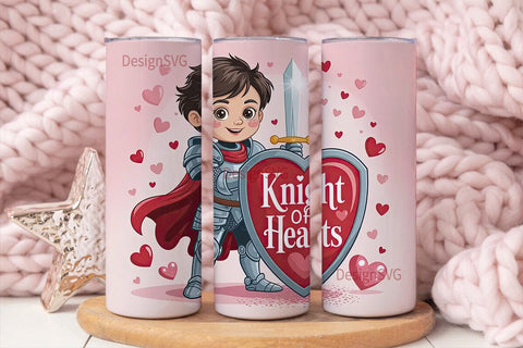 Knight of Hearts 20oz Tumbler Wrap Sublimation DesignSVG 