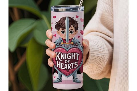 Knight of Hearts 20oz Tumbler Wrap Sublimation DesignSVG 