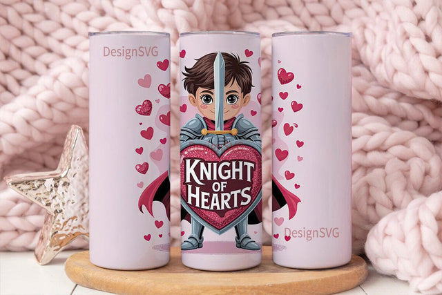 Knight of Hearts 20oz Tumbler Wrap Sublimation DesignSVG 