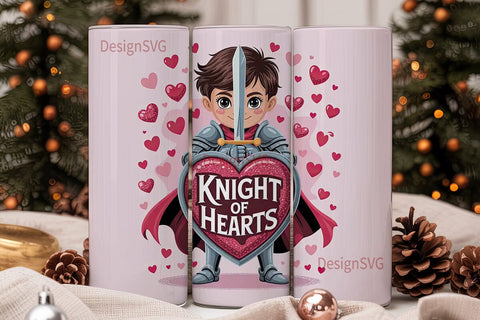 Knight of Hearts 20oz Tumbler Wrap Sublimation DesignSVG 