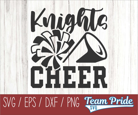 Knights Cheer SVG Digital Download Printable - SVG, EPS, DXF, PNG SVG Team Pride SVG 