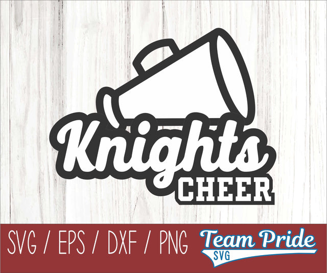 Knights Cheer SVG Printable Digital Download SVG, EPS, DXF, PNG 3 SVG Team Pride SVG 