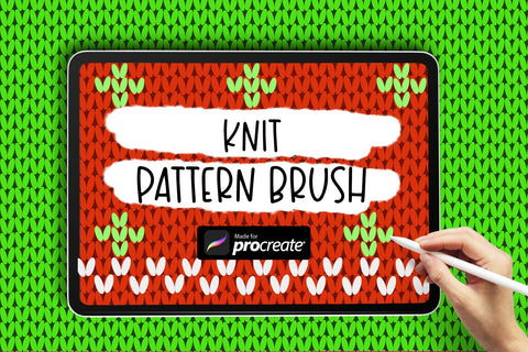 Knit Pattern Brush | Ugly Sweater Procreate Brush Sublimation Cute files 