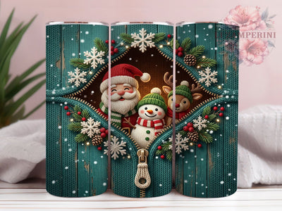 Knitted Christmas Trio 20oz Tumbler, Knitted Christmas, Christmas Trio, Knitted Trio, Knitted Tumbler, Christmas Tumbler, Knitted Trio PNG, Trio Tumbler Wrap Sublimation Li Zamperini 