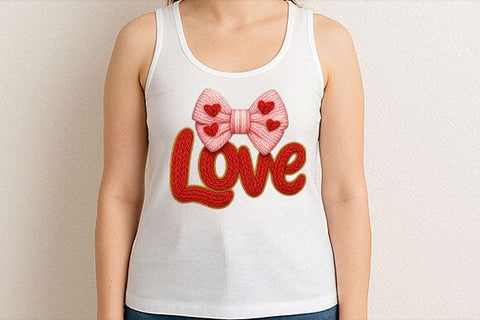 Knitted Love Bow Valentine PNG SVG BillahCrafts 