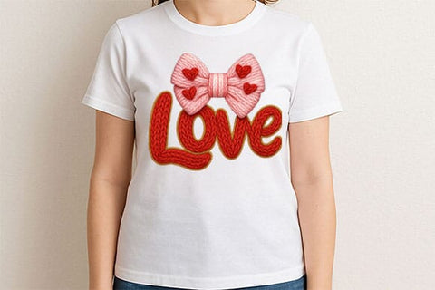 Knitted Love Bow Valentine PNG SVG BillahCrafts 