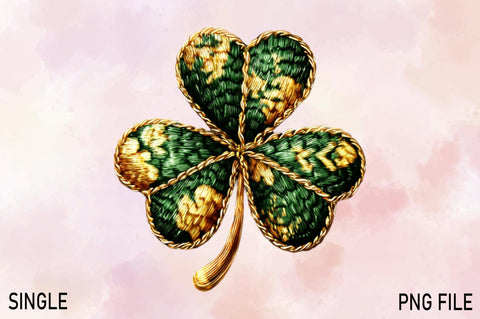 Knitted Yarn Crochet Four Leaf Clover Sublimation SVGArt 