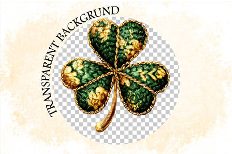 Knitted Yarn Crochet Four Leaf Clover Sublimation SVGArt 